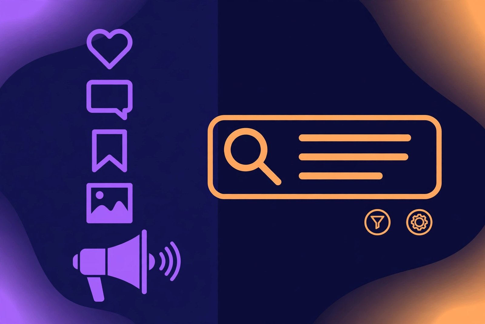 Illustration comparing Meta ads and Google Ads advertising channels